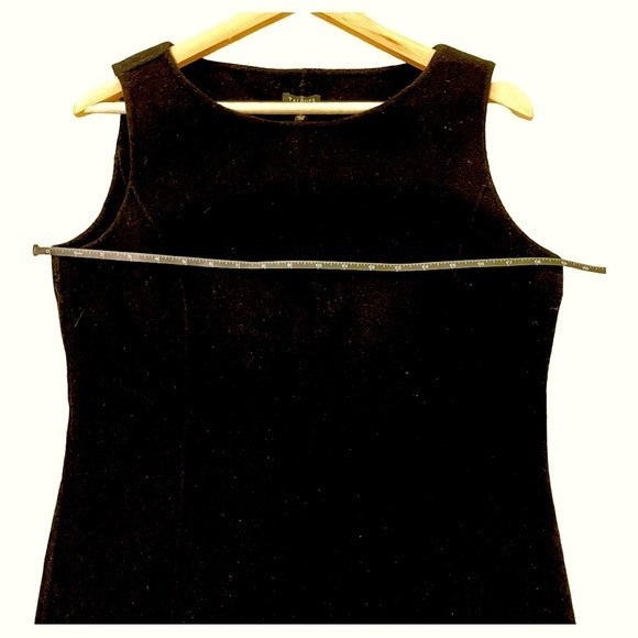 Talbots Sleeveless Wool Blend Top Women's Large Black Soft Princess Seams Zipper - Picture 10 of 10